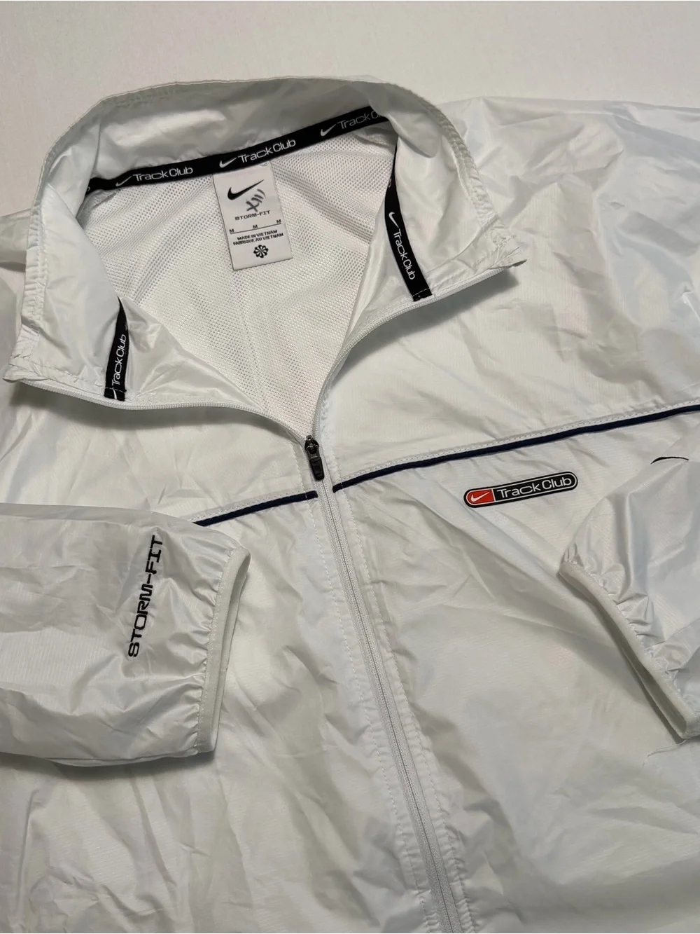 Nike Storm-Fit Track Club Jacket Men M Woven Windbreaker Retro Logo Full Zip